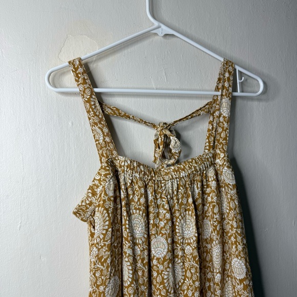 Old Navy Golden Yellow Swing Cutout Tank MIDI Dress - Picture 3 of 7